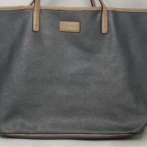 Coach Gray Metro Tote Bag with Leather Handles